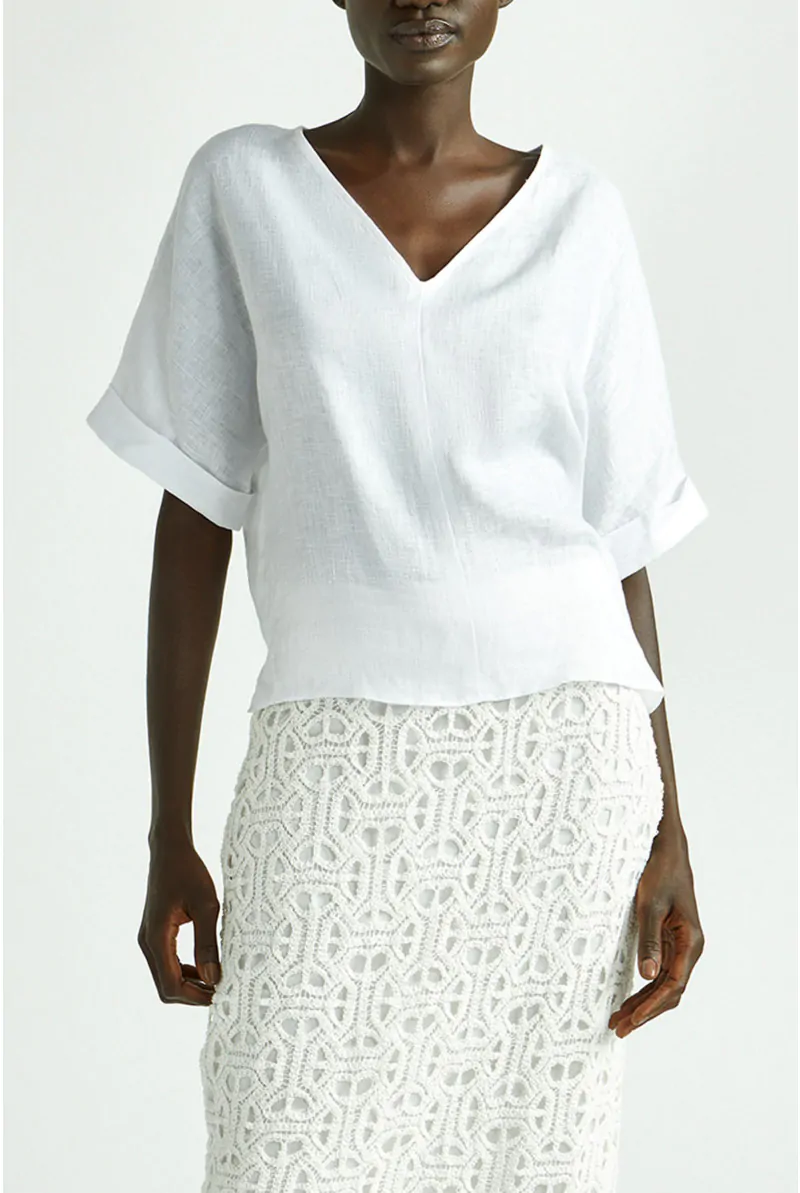 xandres Blouse en lin d’été 14447-02-0160