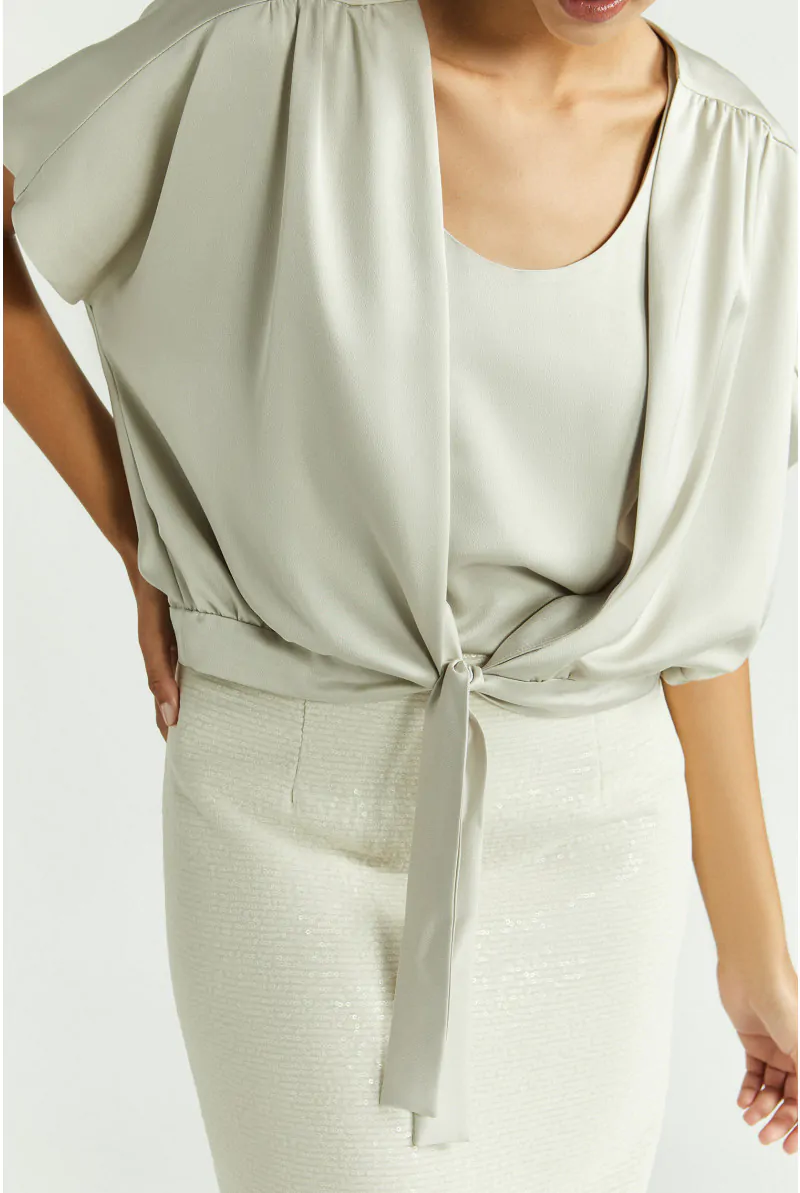 xandres Blouse en tissu brillant 14434-01-1100