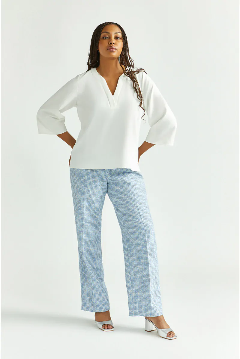 Xandres Blouse En Tissu Sergé 61258-01-1840