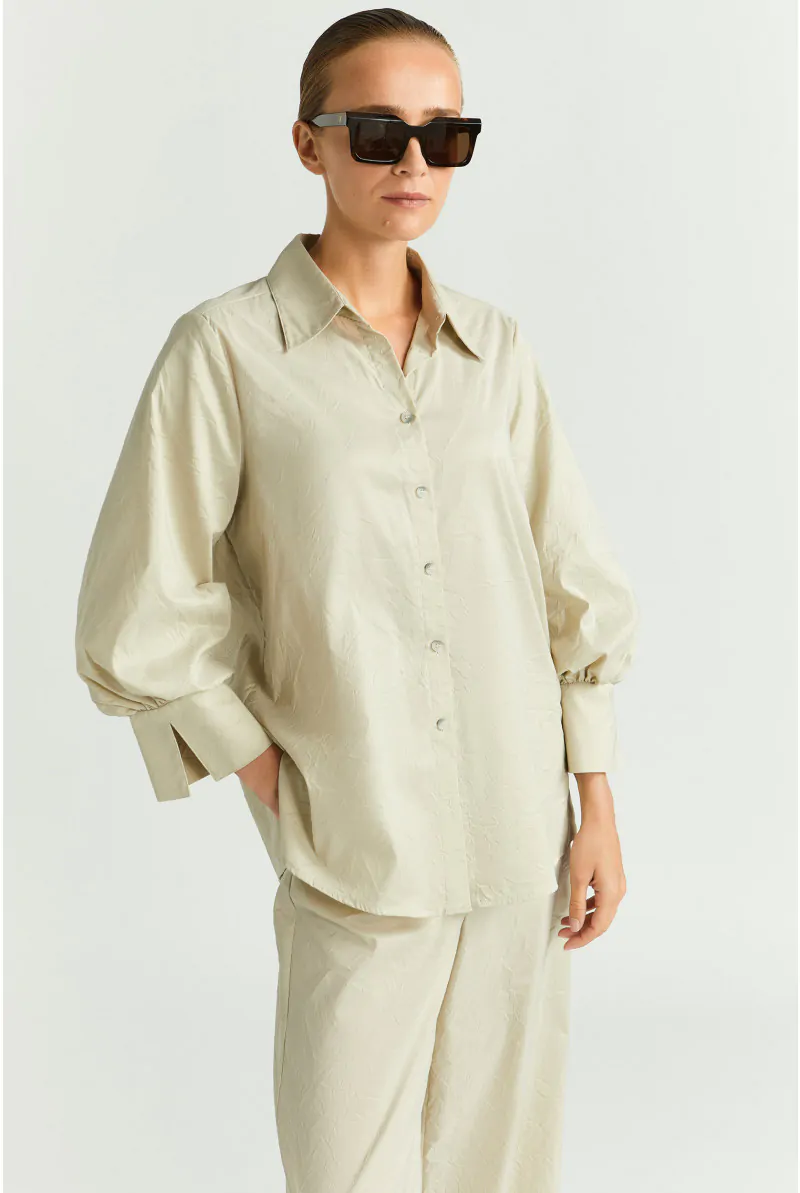 xandres Chemisier en tissu froissé 14383-01-3490