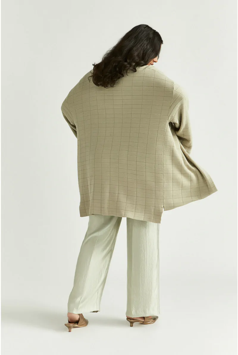 Xandres Gilet Long à Motif Damier 29263-01-3495