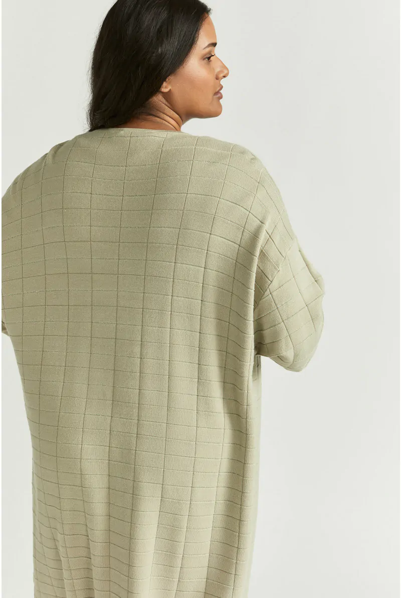 Xandres Gilet Long à Motif Damier 29263-01-3495