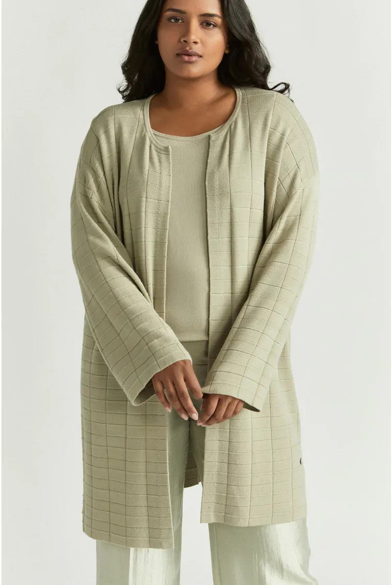 xandres Gilet long à motif damier 29263-01-3495