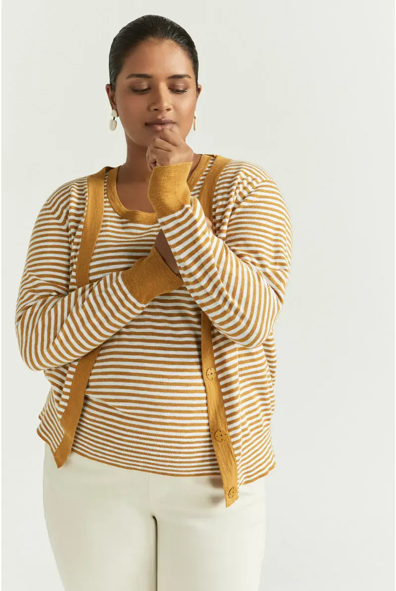 Xandres Gilet Rayé En Jersey 29329-01-8015