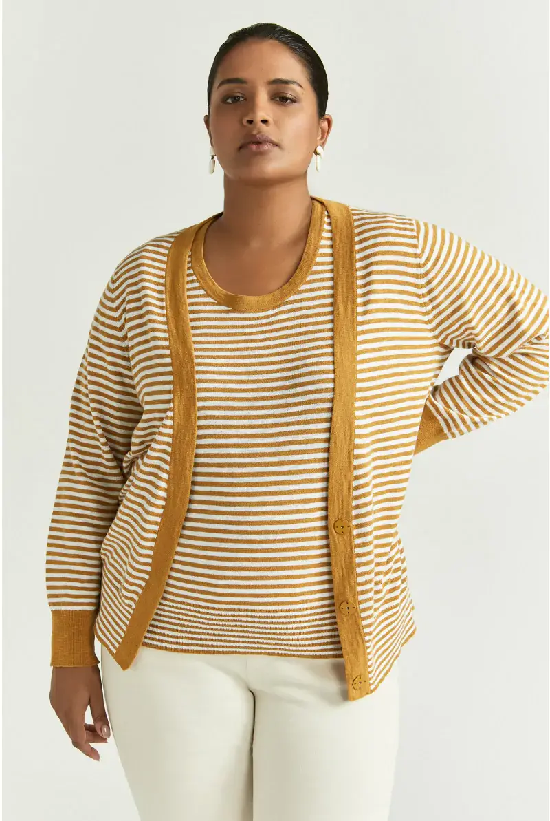 xandres Gilet rayé en jersey 29329-01-8015