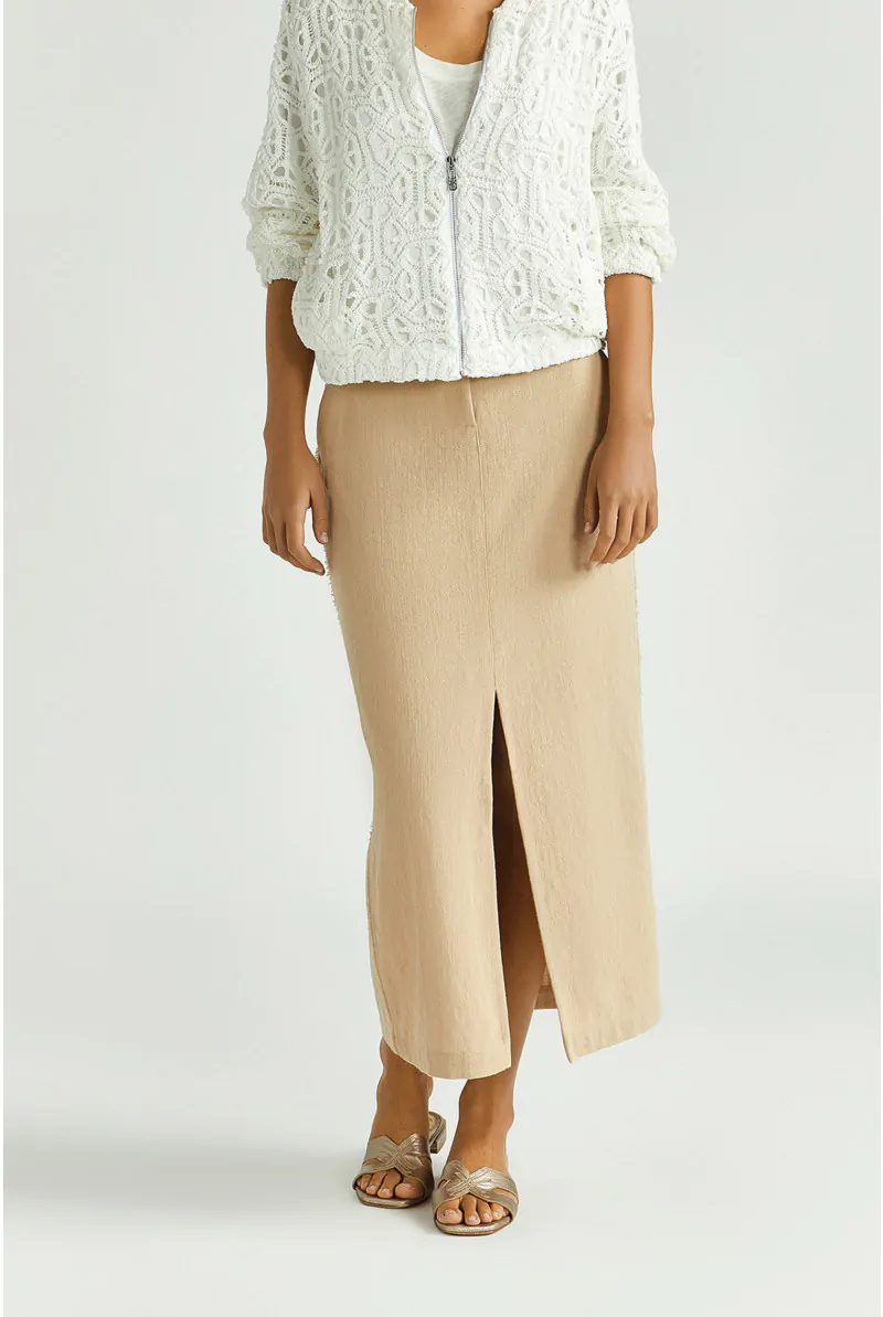 xandres Jupe crayon à l’aspect lin 14429-01-8370