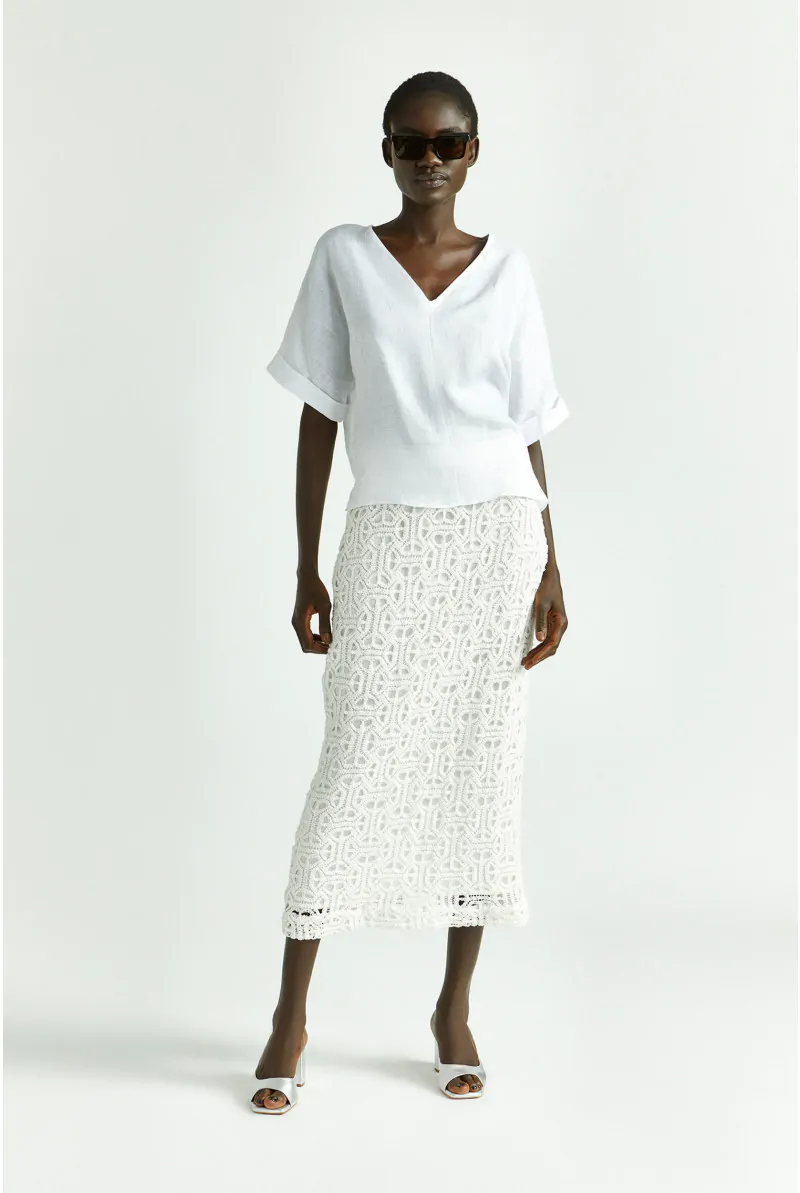 Xandres Jupe Crayon En Macramé 61297-01-1841