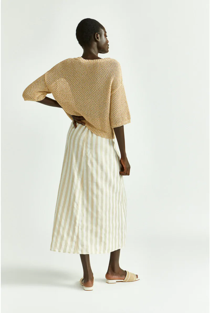 Xandres Jupe Rayée En Ligne A 14422-01-8375