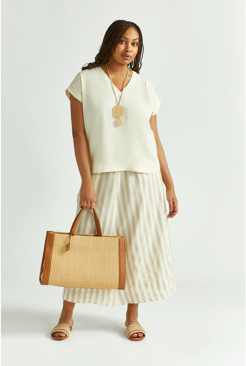 Xandres Jupe Rayée En Ligne A 14422-01-8375