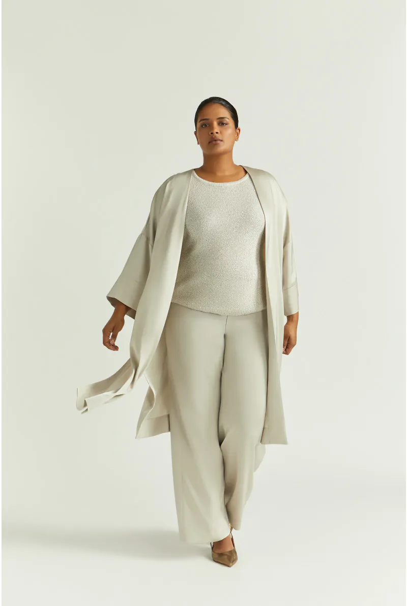 Xandres Kimono En Tissu Brillant 14321-02-1100