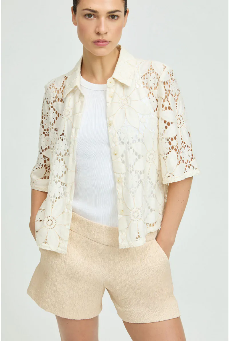 xandres Luxueux short en jacquard 14510-01-1771