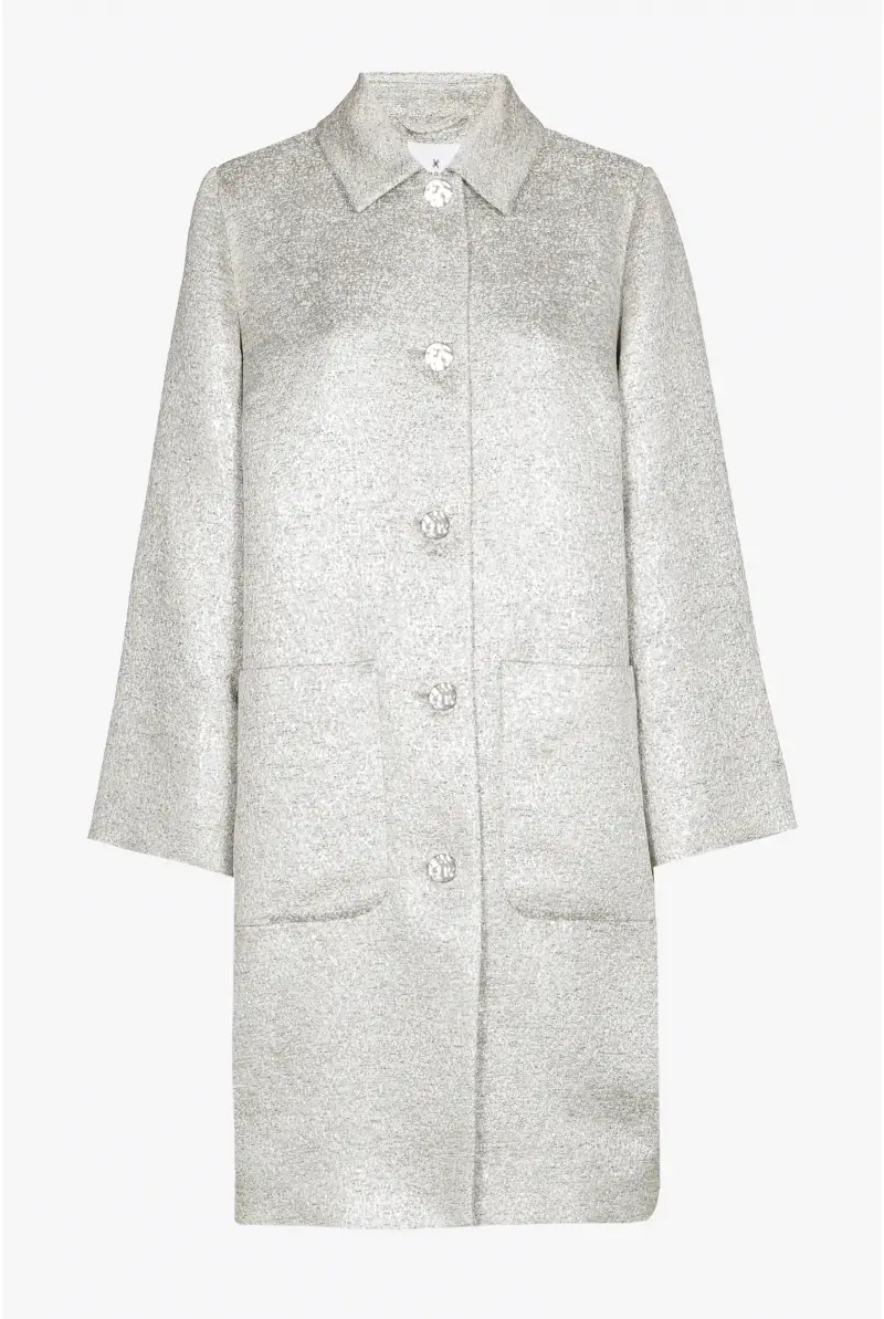 Xandres Manteau Argenté à Boutons 61262-01-0305