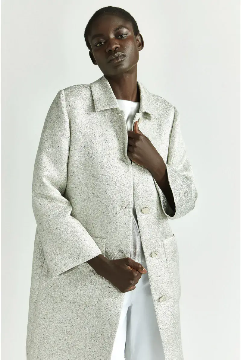 xandres Manteau argenté à boutons 61262-01-0305