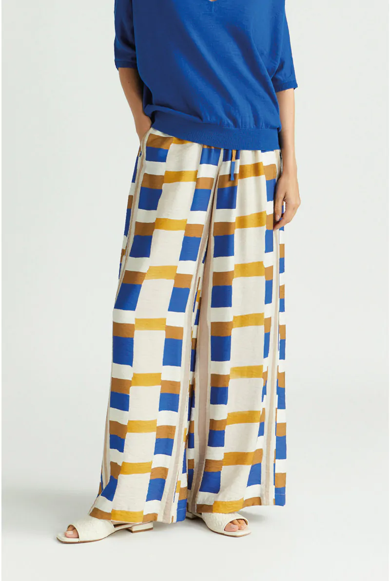 xandres Pantalon à motif aquarelle 14442-01-5165