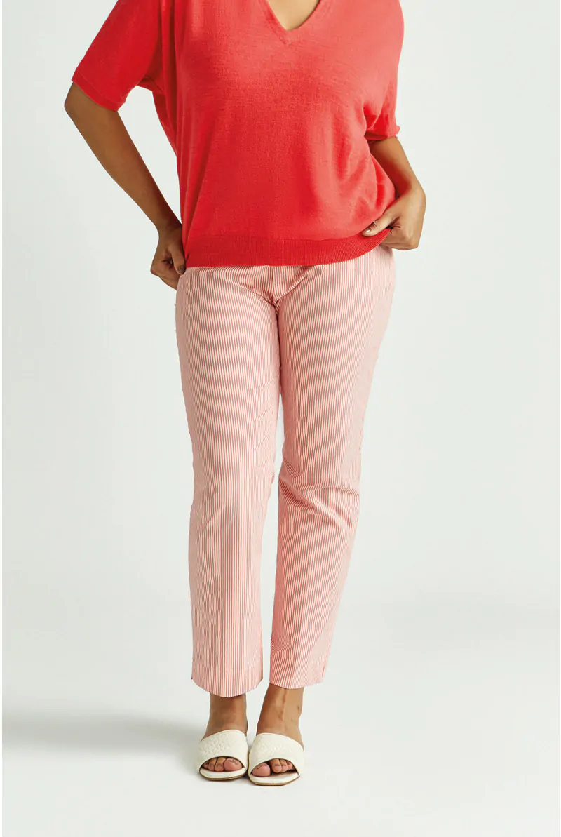 xandres Pantalon estival rayé 81982-07-2695