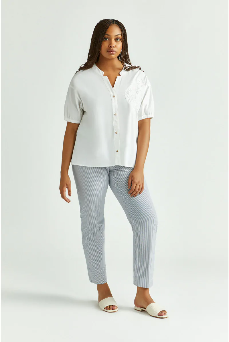 Xandres Pantalon Estival Rayé 81982-07-5165