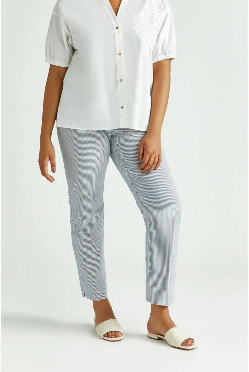 xandres Pantalon estival rayé 81982-07-5165