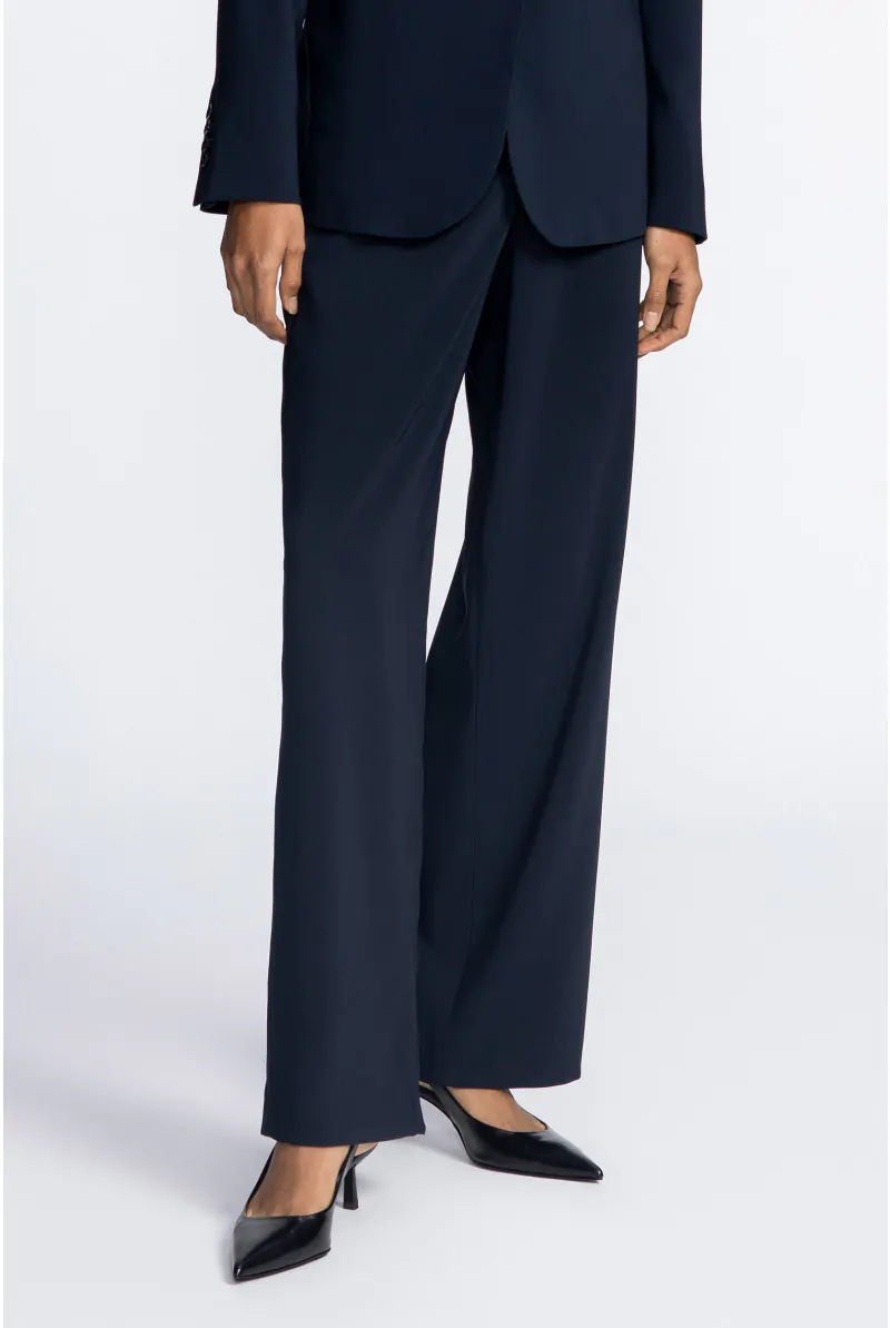 xandres Pantalon large bleu marine ESS071-01-8800