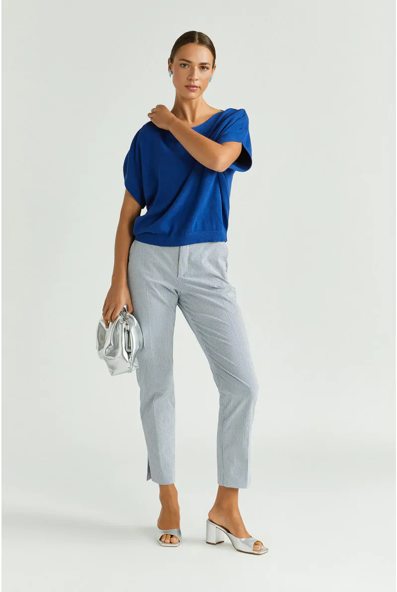 Xandres Pantalon Rayé Moulant 14263-04-5165