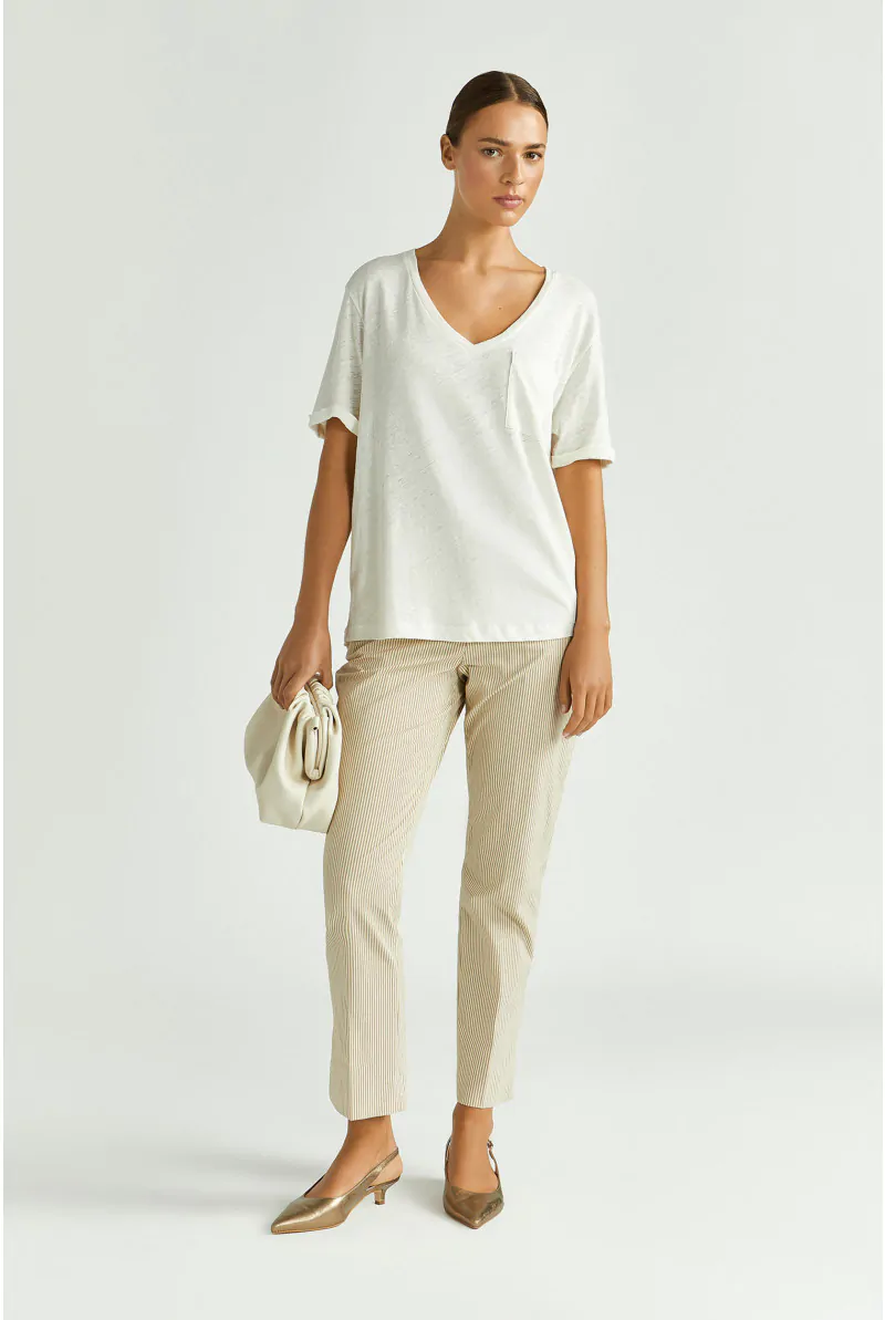 Xandres Pantalon Rayé Moulant 14263-04-8015