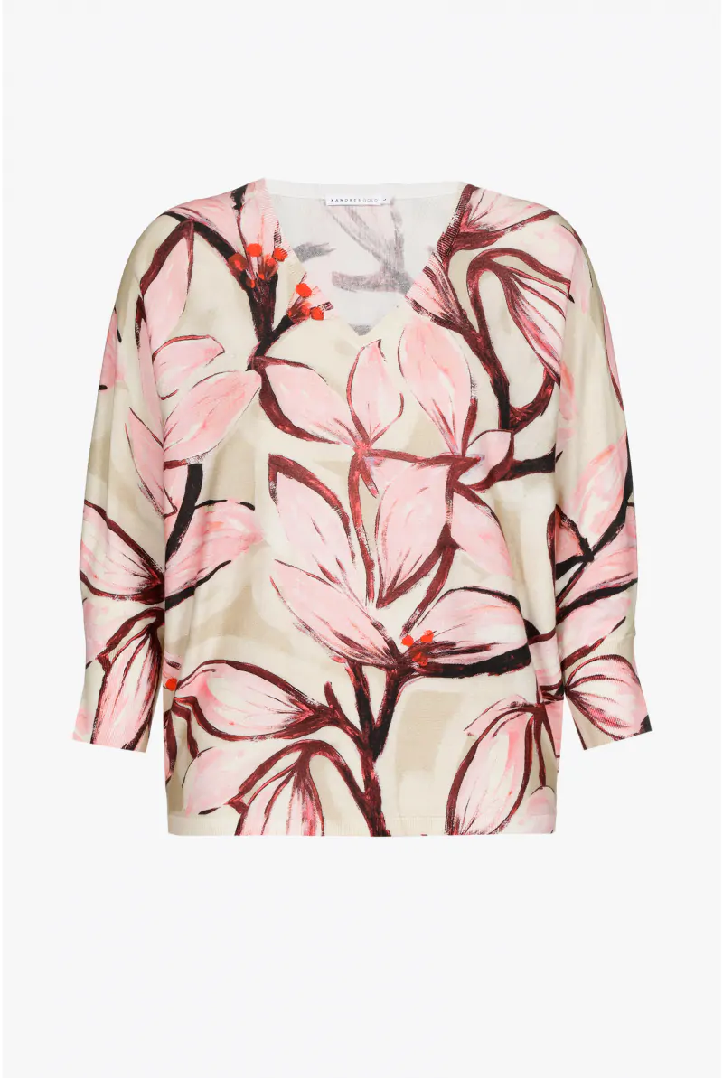xandres Pull en coton à motif floral 29271-01-5115