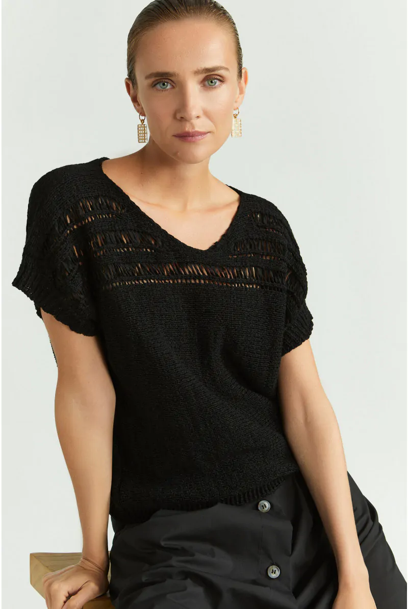 xandres Pull en maille ajourée 29305-01-0041