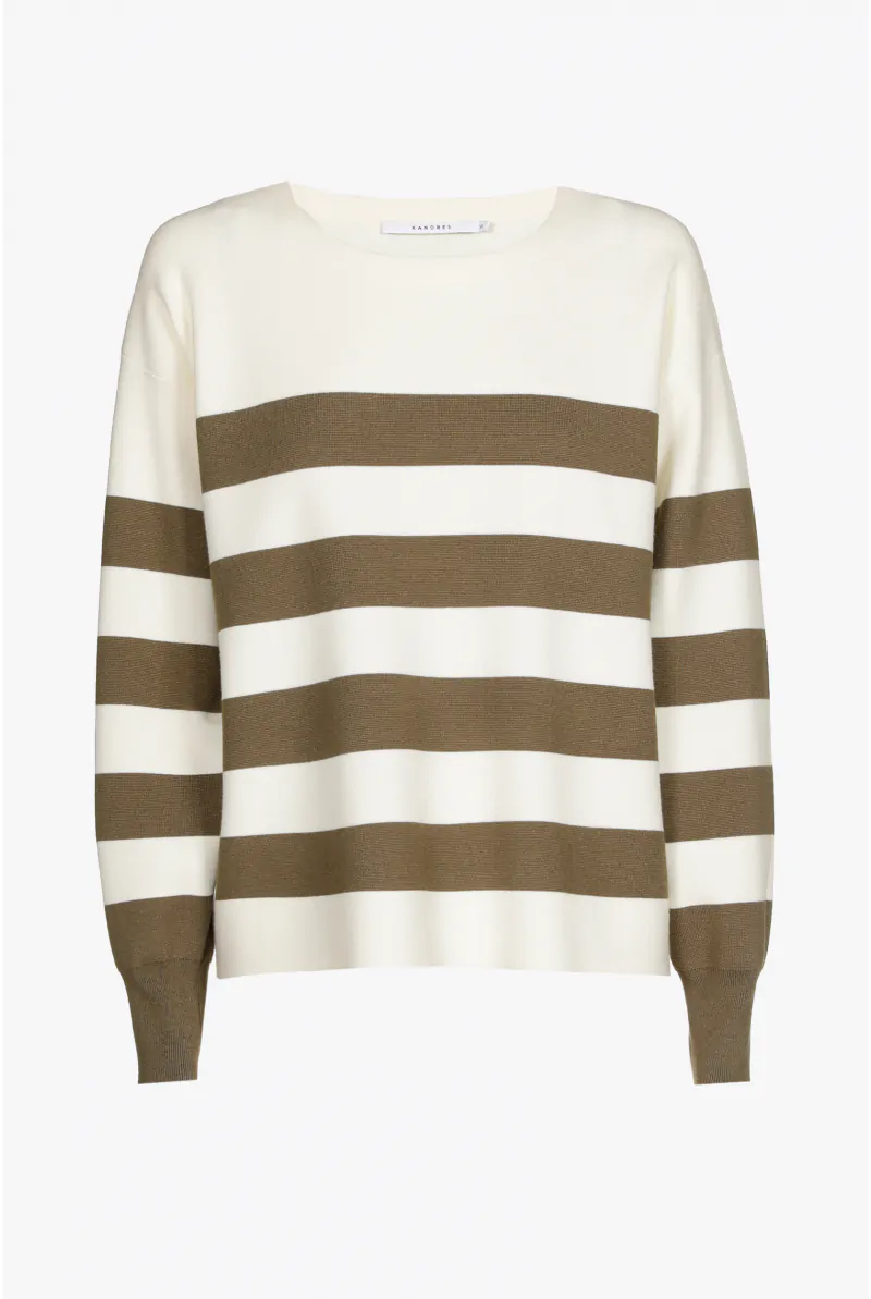 xandres Pull rayé en tissu milano 29267-01-1156