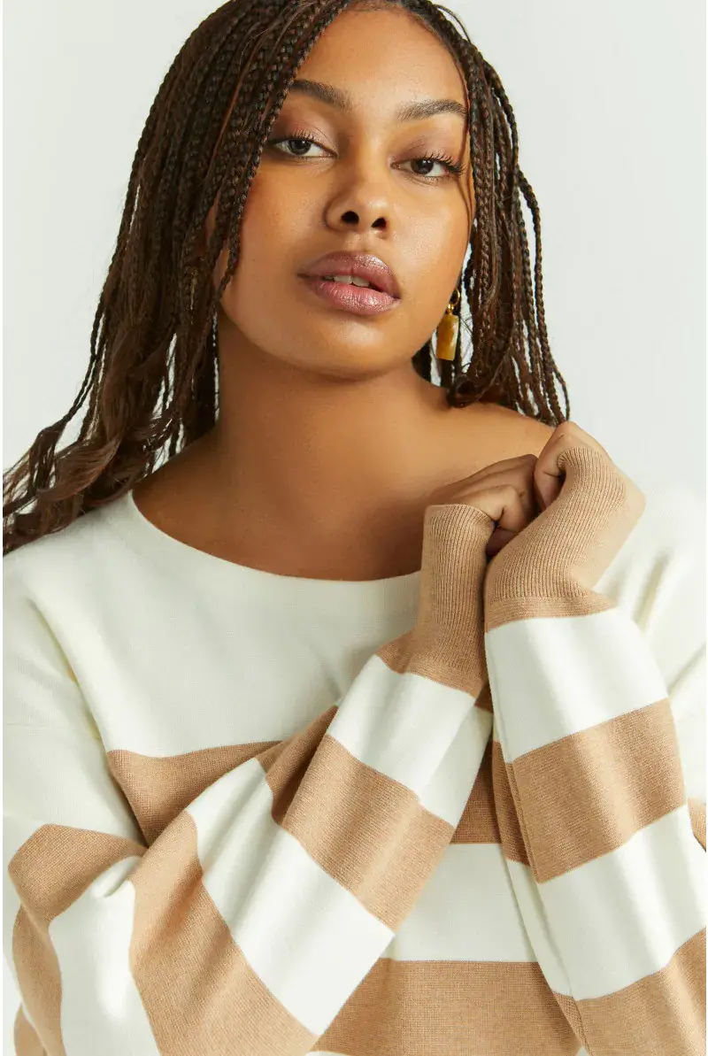 Xandres Pull Rayé En Tissu Milano 29267-01-2416