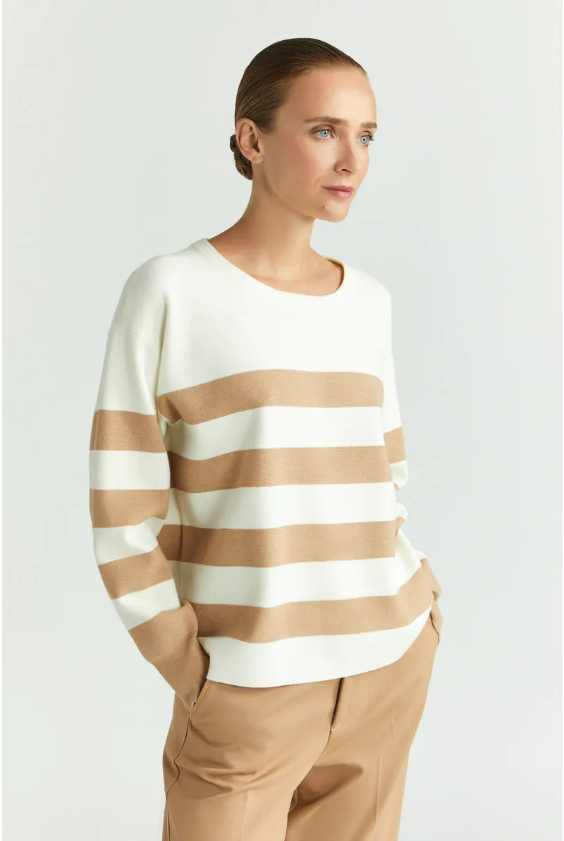 xandres Pull rayé en tissu milano 29267-01-2416