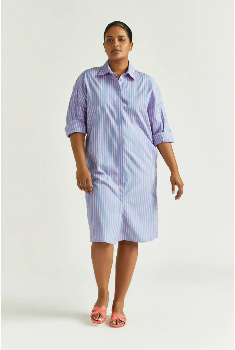 xandres Robe à rayures fluo 14395-01-3046