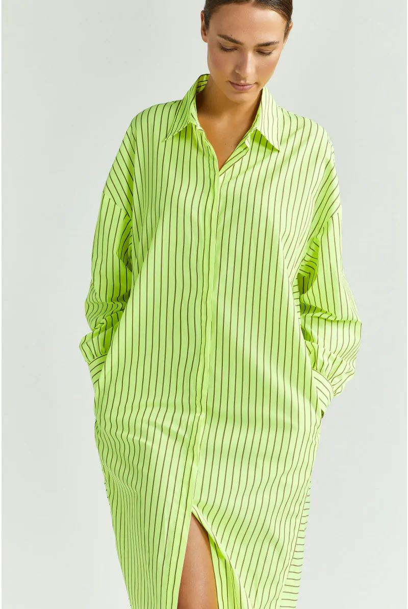 Xandres Robe à Rayures Fluo 14395-01-4556