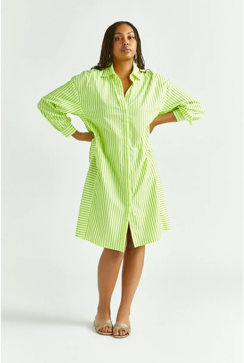 Xandres Robe à Rayures Fluo 14395-01-4556