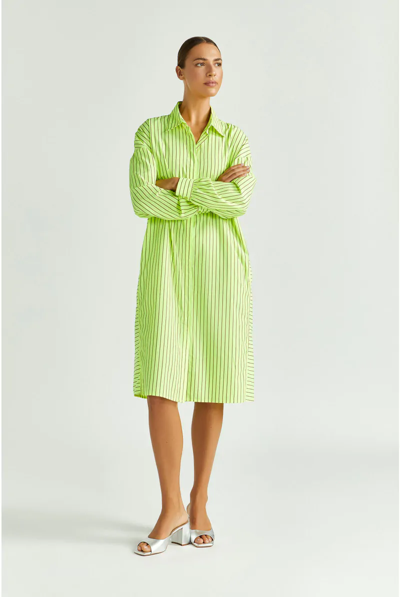 xandres Robe à rayures fluo 14395-01-4556