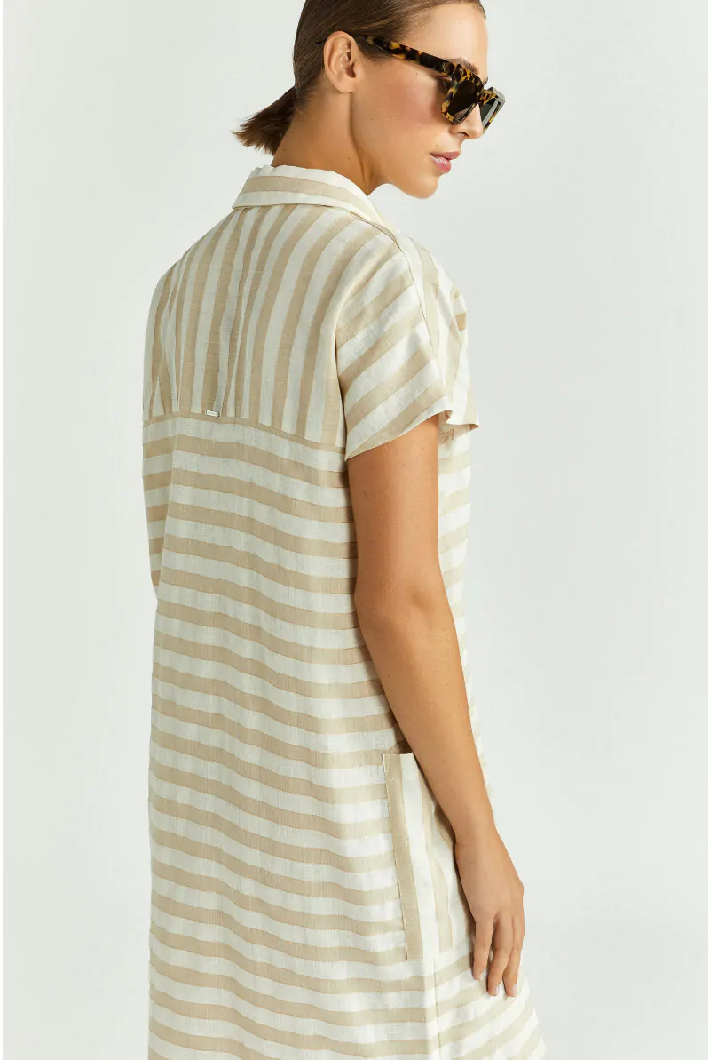 Xandres Robe Courte Rayée 14423-01-8375