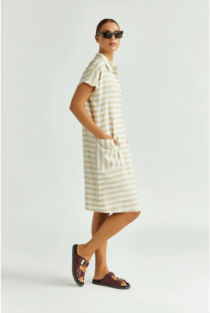 xandres Robe courte rayée 14423-01-8375