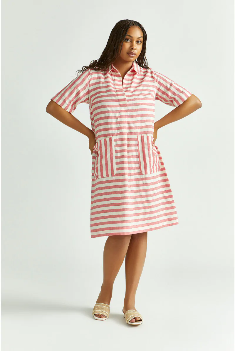 xandres Robe courte rayée 82022-01-2696