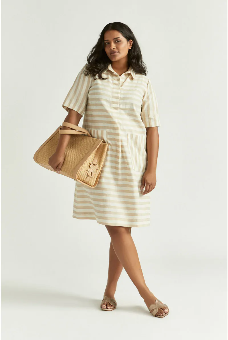 xandres Robe courte rayée 82022-01-8375