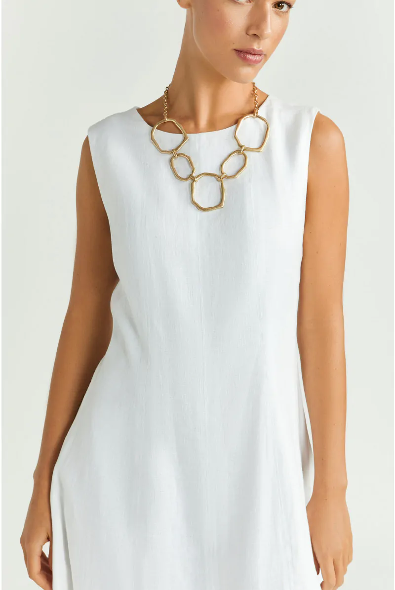 Xandres Robe En Ligne A En Lin 14445-01-0160