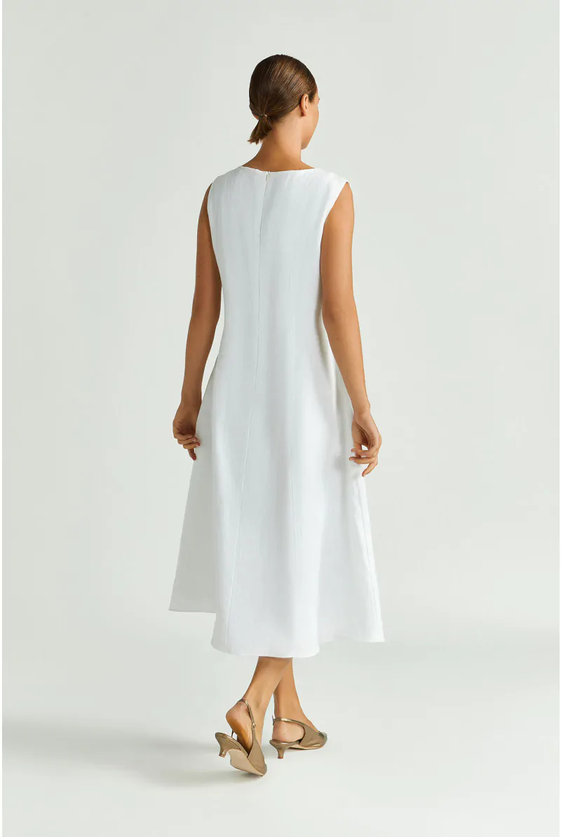 Xandres Robe En Ligne A En Lin 14445-01-0160