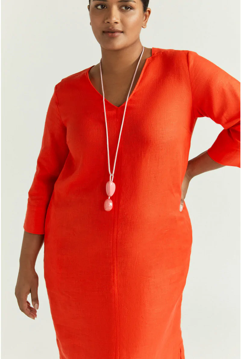 Xandres Robe En Lin à Encolure En V 82025-01-2690