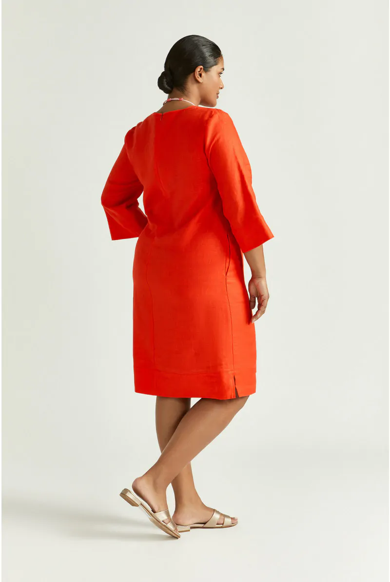 Xandres Robe En Lin à Encolure En V 82025-01-2690