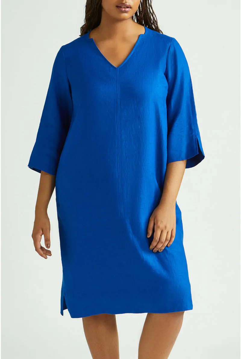 Xandres Robe En Lin à Encolure En V 82025-01-5160