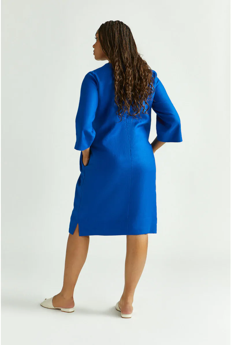 Xandres Robe En Lin à Encolure En V 82025-01-5160