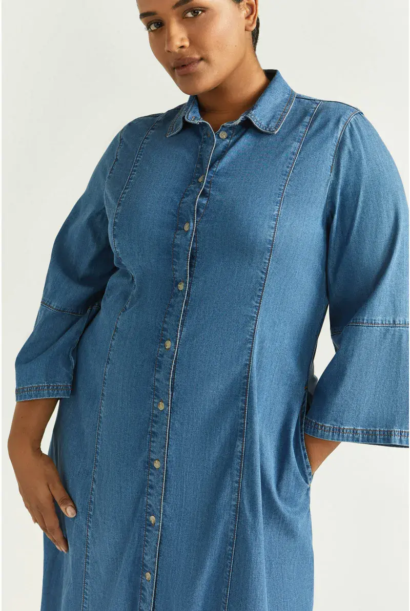 Xandres Robe Longue En Jean 61248-01-9002