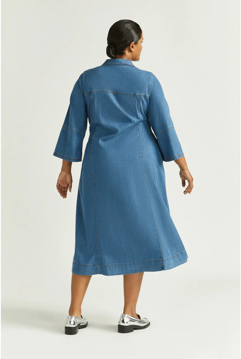 Xandres Robe Longue En Jean 61248-01-9002