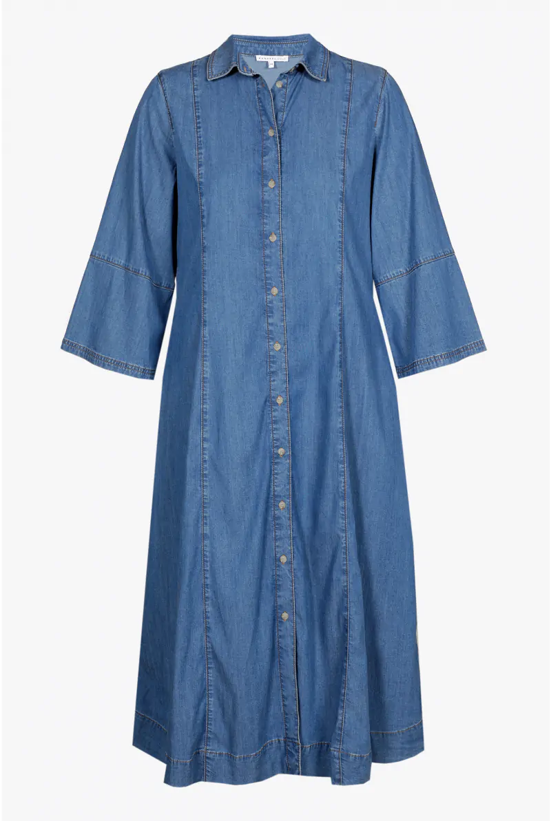 Xandres Robe Longue En Jean 61248-01-9002