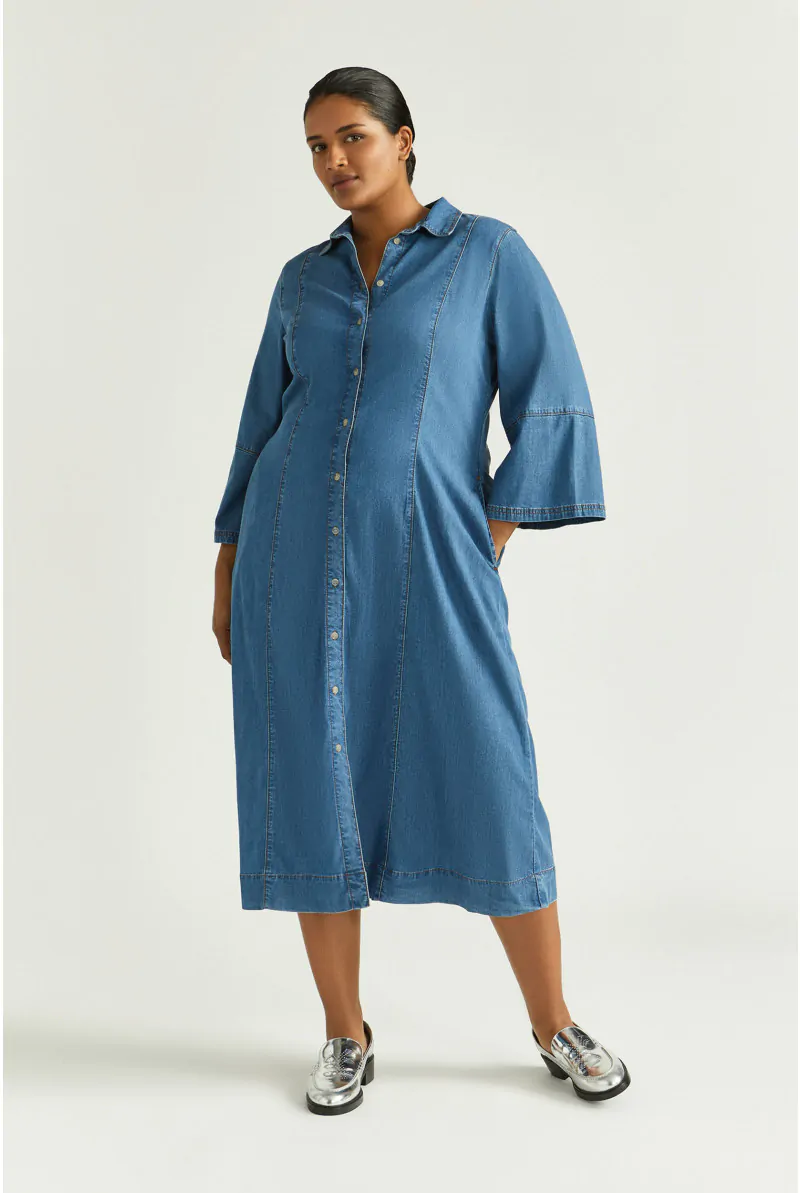 xandres Robe longue en jean 61248-01-9002