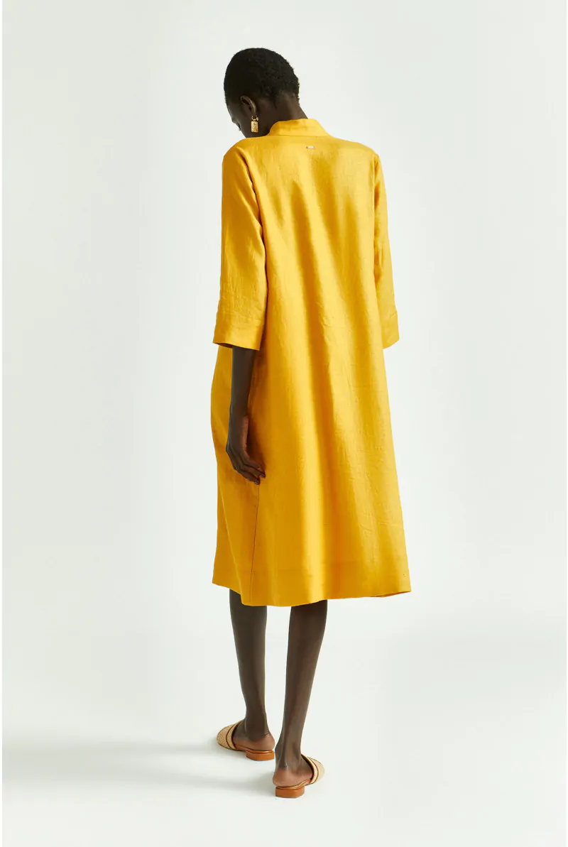 Xandres Robe Mi-longue En Lin 14297-02-2700