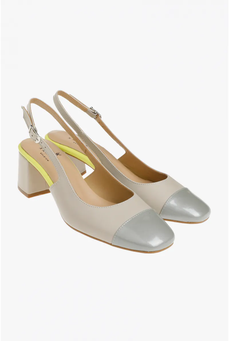 xandres Slingbacks tricolores 61333-01-3490