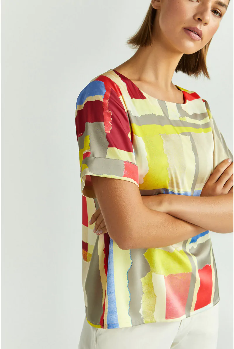 xandres T-shirt à imprimé coloré 61245-01-9996